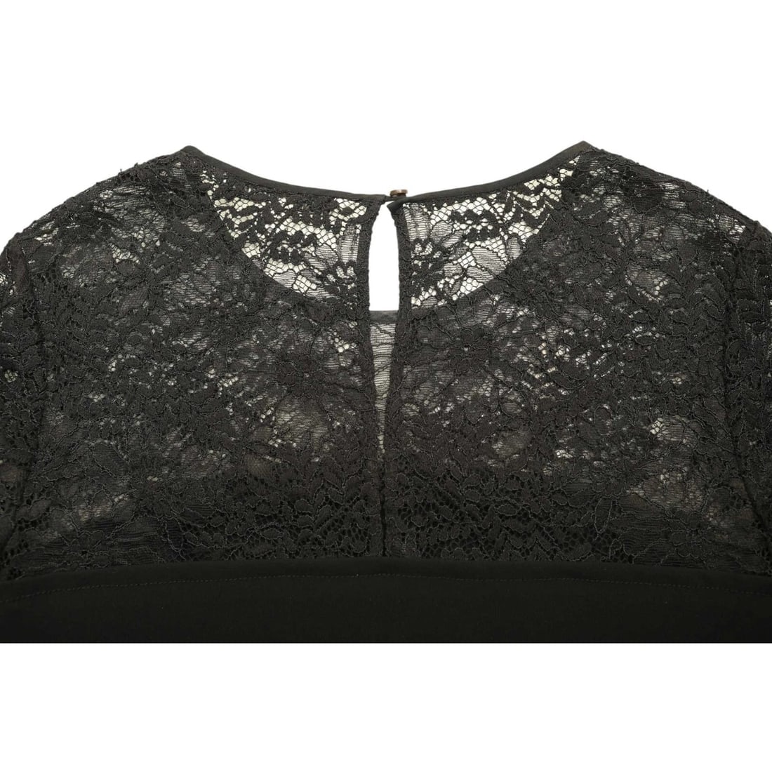 DVF Diane Von Furstenberg Lavana Black Lace Long Sleeve Mini Dress size 4 - 10