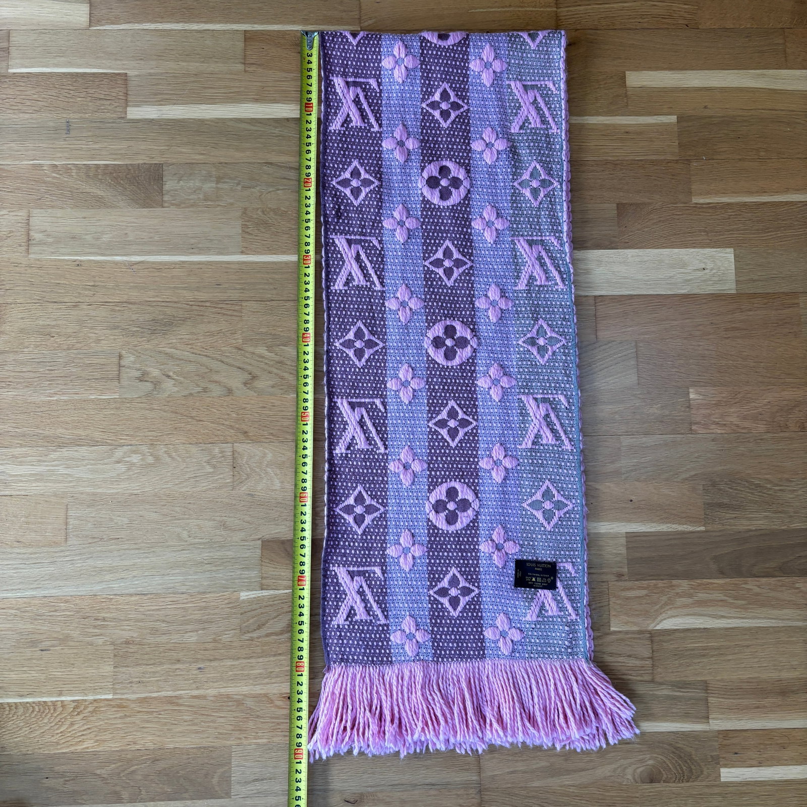 Louis Vuitton Pink Thick Wool & Silk Scarf - 6