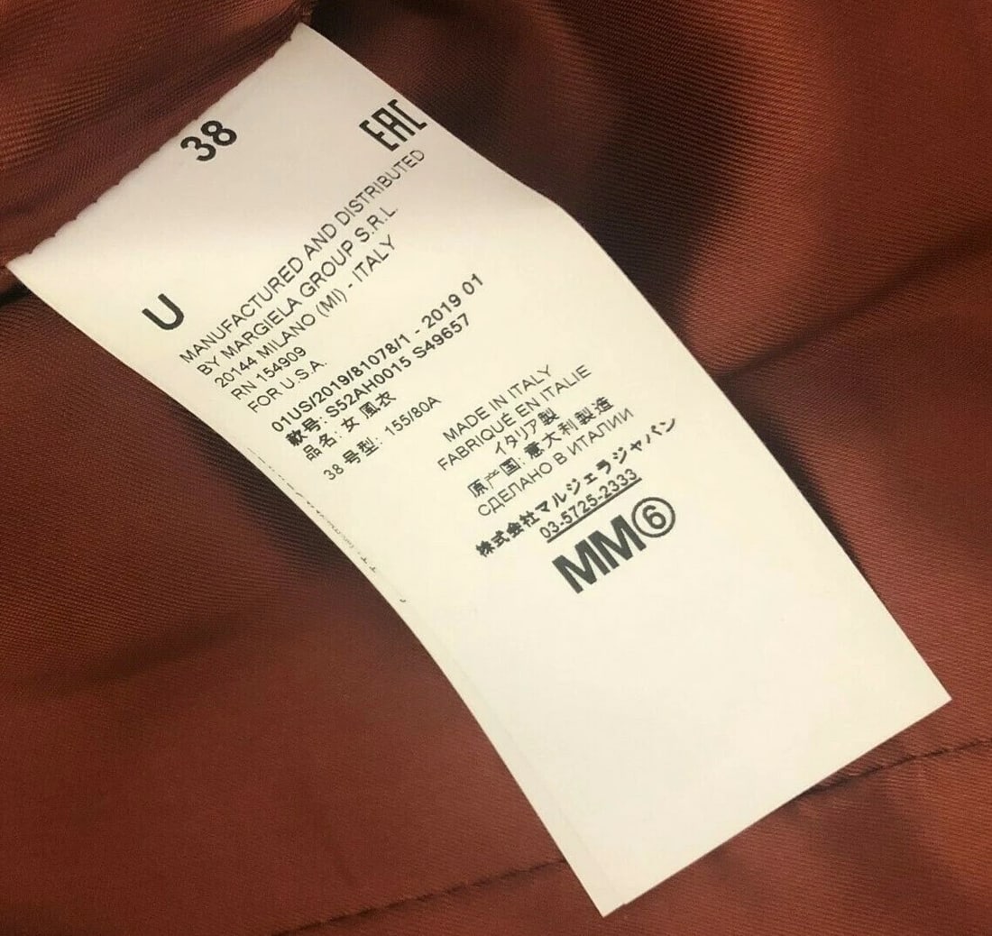 Maison Margiela MM6 Brown Midi Jacket Coat w/ Belt Size IT38 - 12