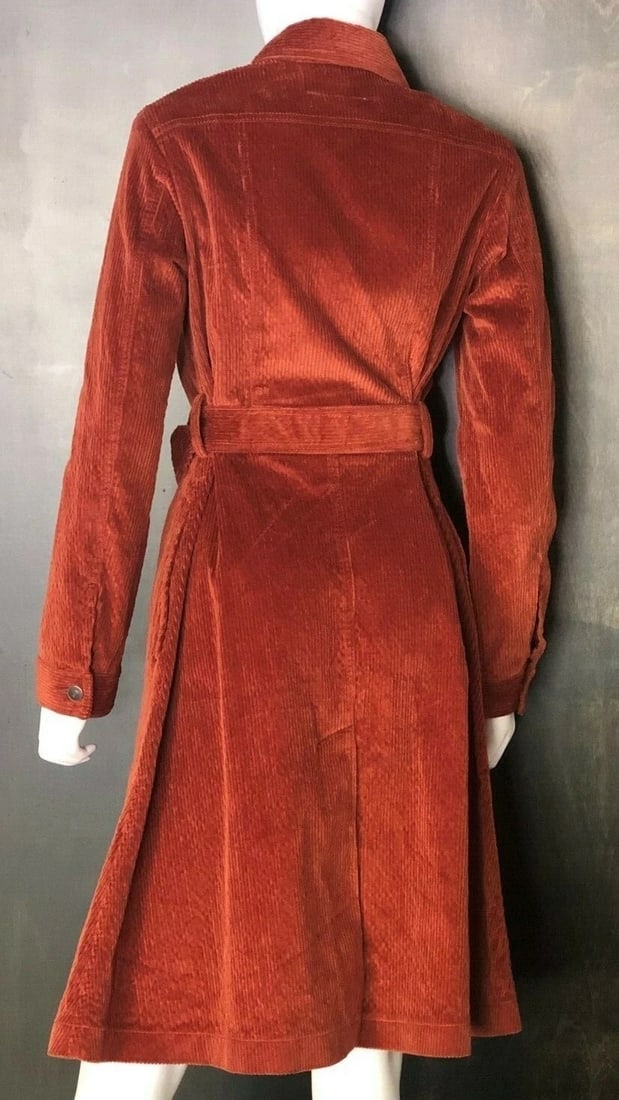 Maison Margiela MM6 Brown Midi Jacket Coat w/ Belt Size IT38 - 7