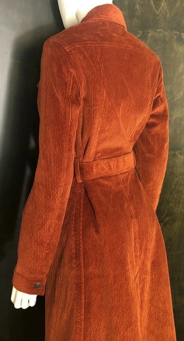 Maison Margiela MM6 Brown Midi Jacket Coat w/ Belt Size IT38 - 8