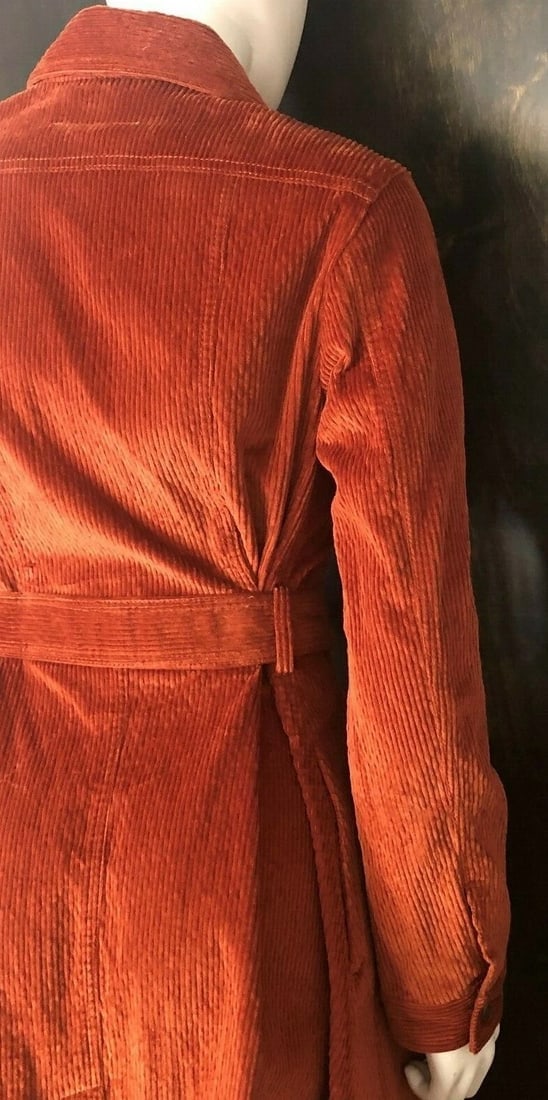 Maison Margiela MM6 Brown Midi Jacket Coat w/ Belt Size IT38 - 9