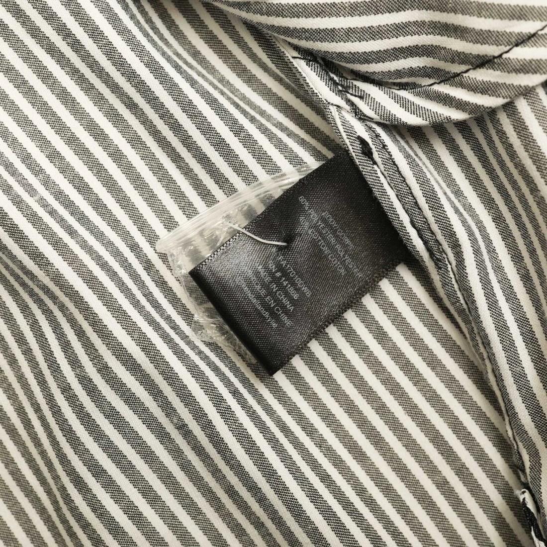 Kendall + Kylie Black & White Striped Button Down Shirt Tie Ribbon Back size S - 5