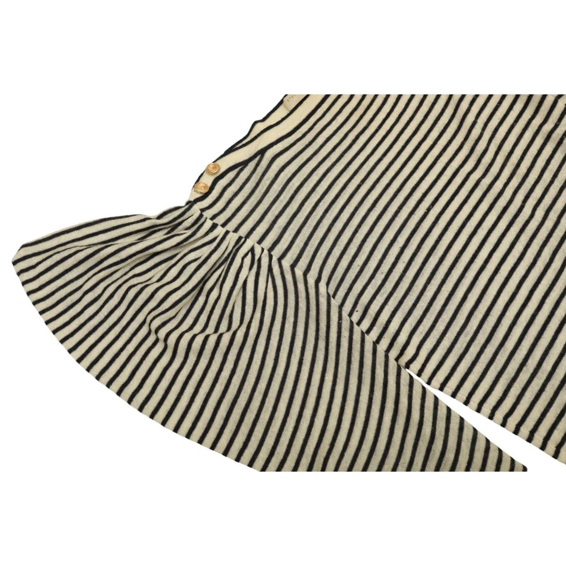 Stella McCartney Black White Stripes Cashmere Knit Boat Neck Sweater Top size 44 - 10