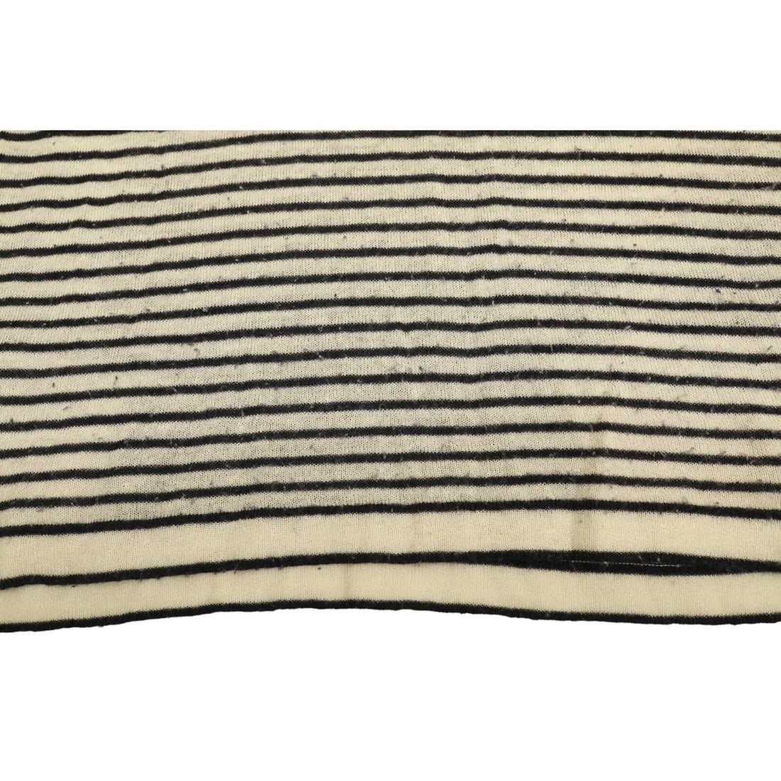 Stella McCartney Black White Stripes Cashmere Knit Boat Neck Sweater Top size 44 - 11