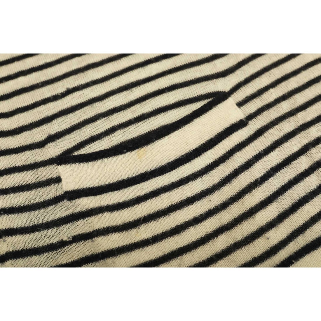 Stella McCartney Black White Stripes Cashmere Knit Boat Neck Sweater Top size 44 - 8