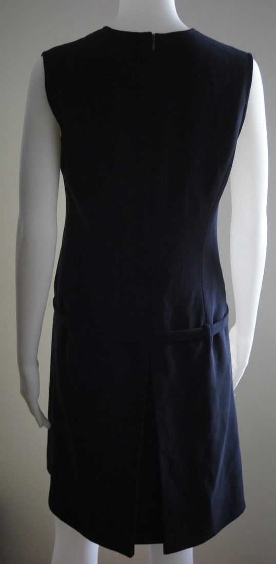 MAXMARA MADE IN ITALY LITTLE BLACK DRESS SIZE 6 WOOL LINING CLASSY - 10