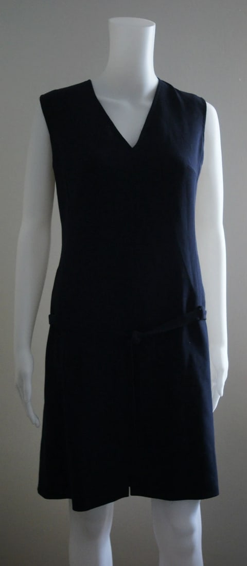 MAXMARA MADE IN ITALY LITTLE BLACK DRESS SIZE 6 WOOL LINING CLASSY - 3
