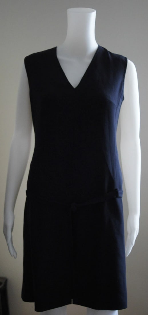 MAXMARA MADE IN ITALY LITTLE BLACK DRESS SIZE 6 WOOL LINING CLASSY - 5