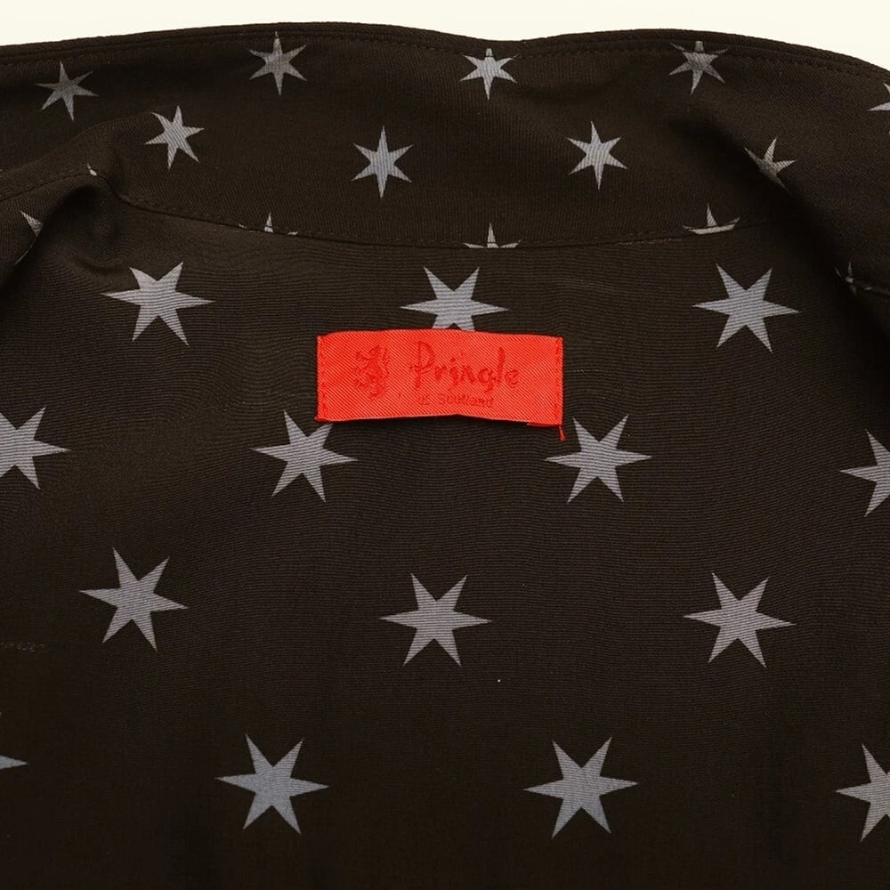 Pringle of Scotland Black & Blue Stars Short Sleeve Knee Dress size UK 10 - 3