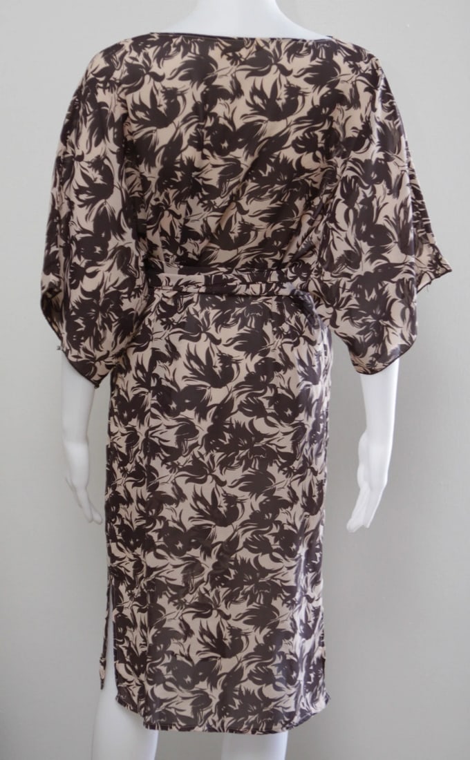 MARIE-FRANCE PARIS 100% PALACE SILK DRESS TUNIC BELT GORGEOUS - 6