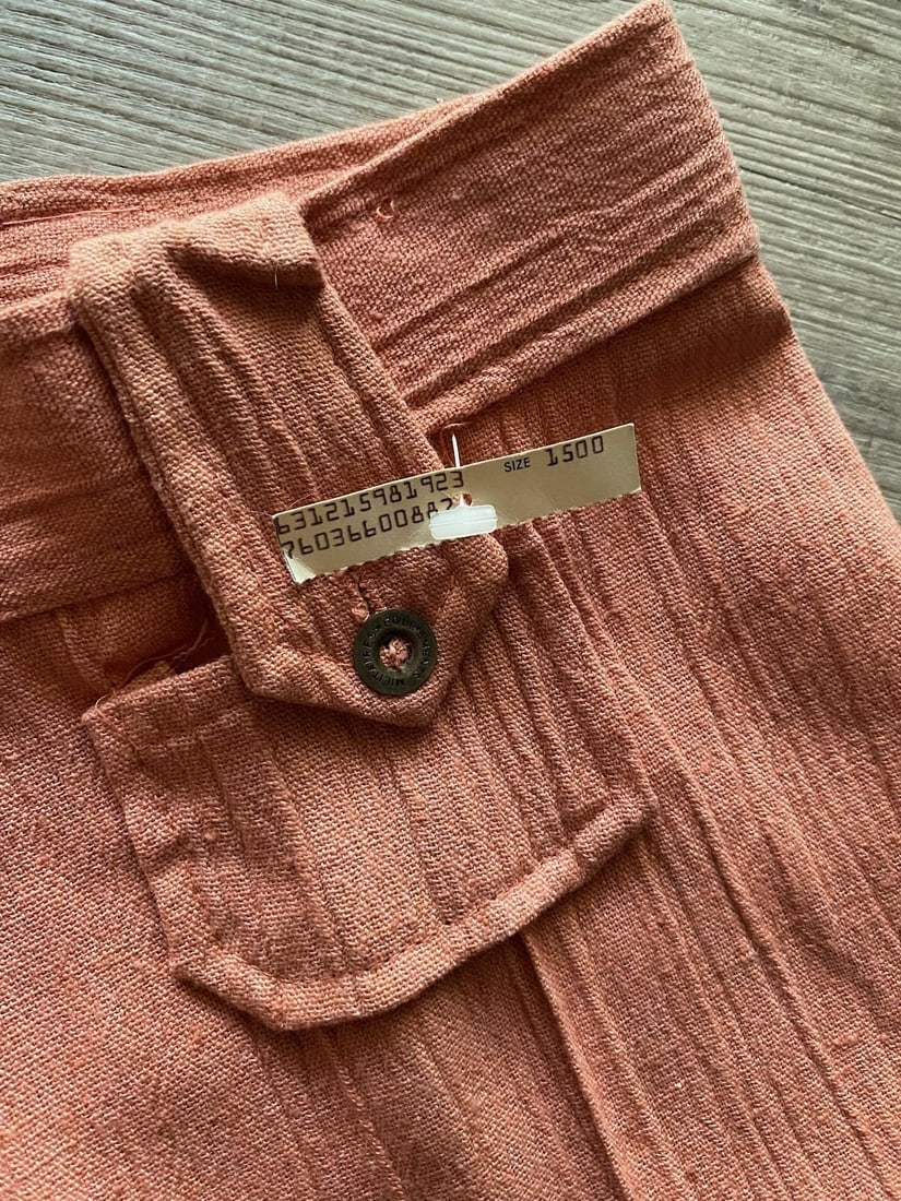 Vintage 1970s Peach Bell Bottom Pants Waist 30" Inseam 32.5" - 3