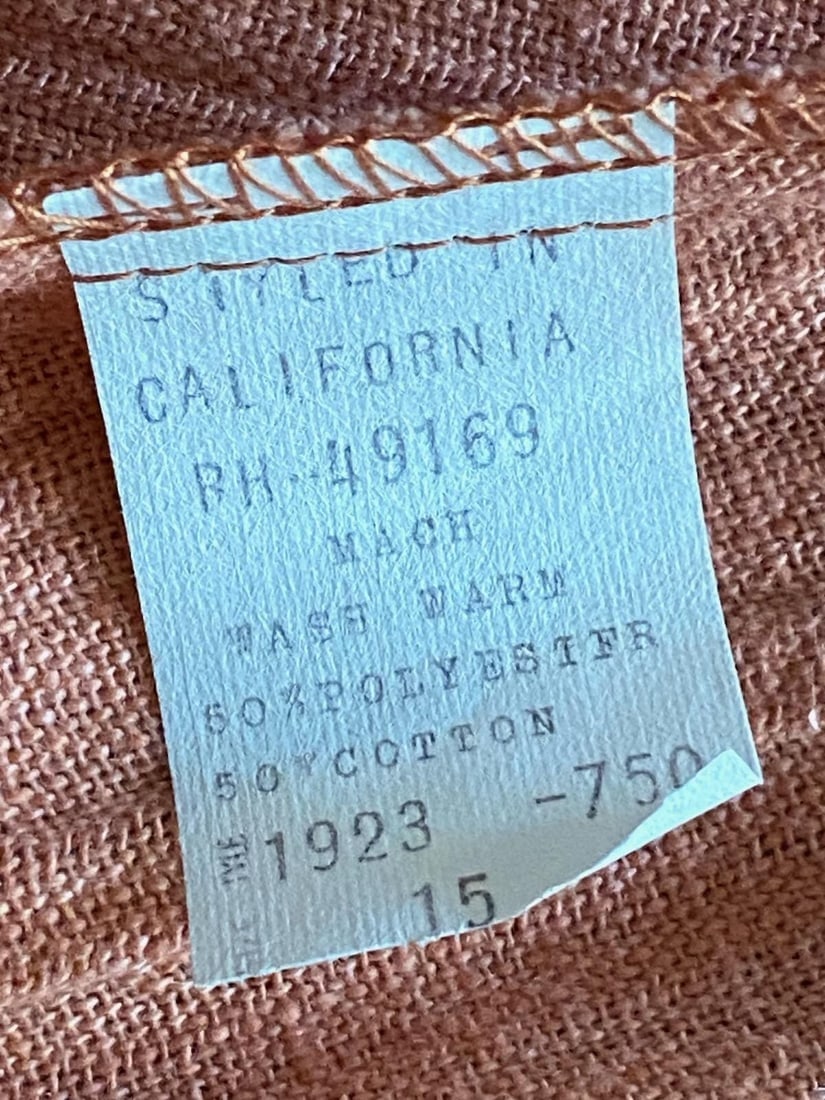Vintage 1970s Peach Bell Bottom Pants Waist 30" Inseam 32.5" - 8