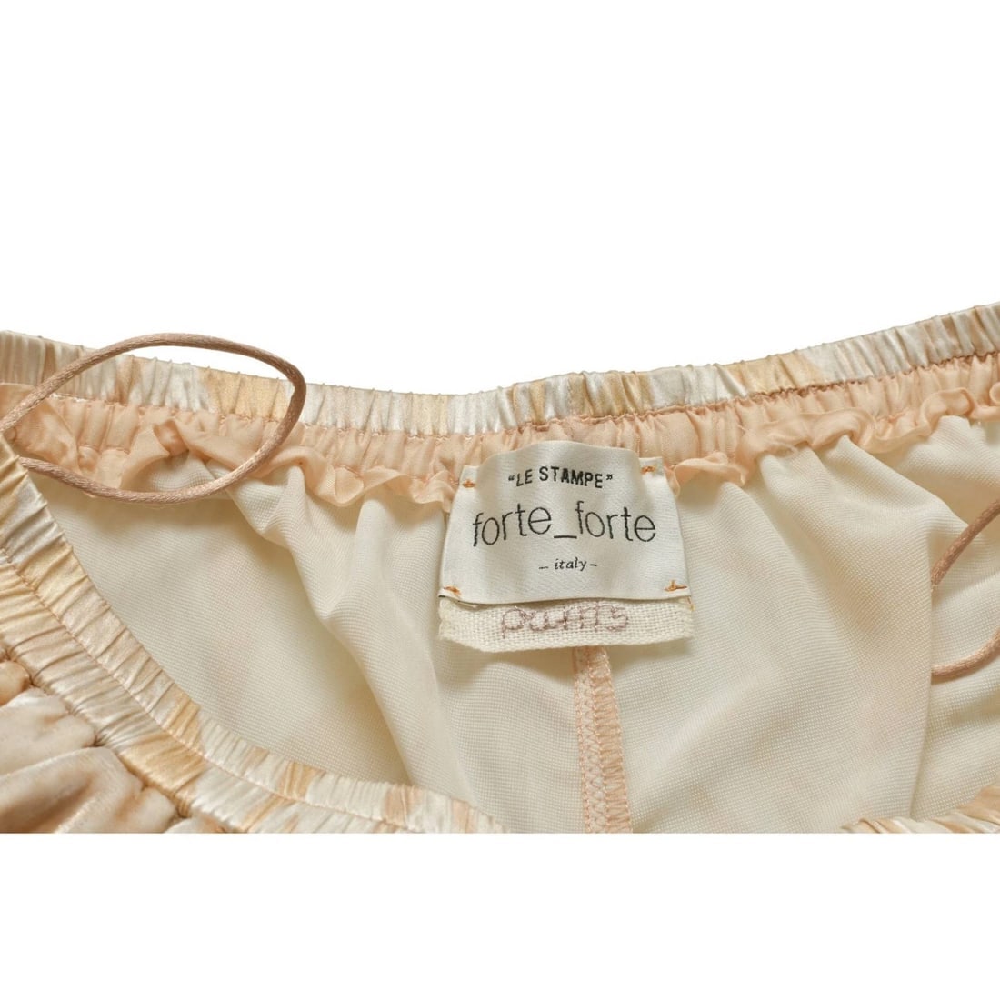 Forte Forte Le Stampe White and Salmon Pink Cropped trousers pants size 0 - 3