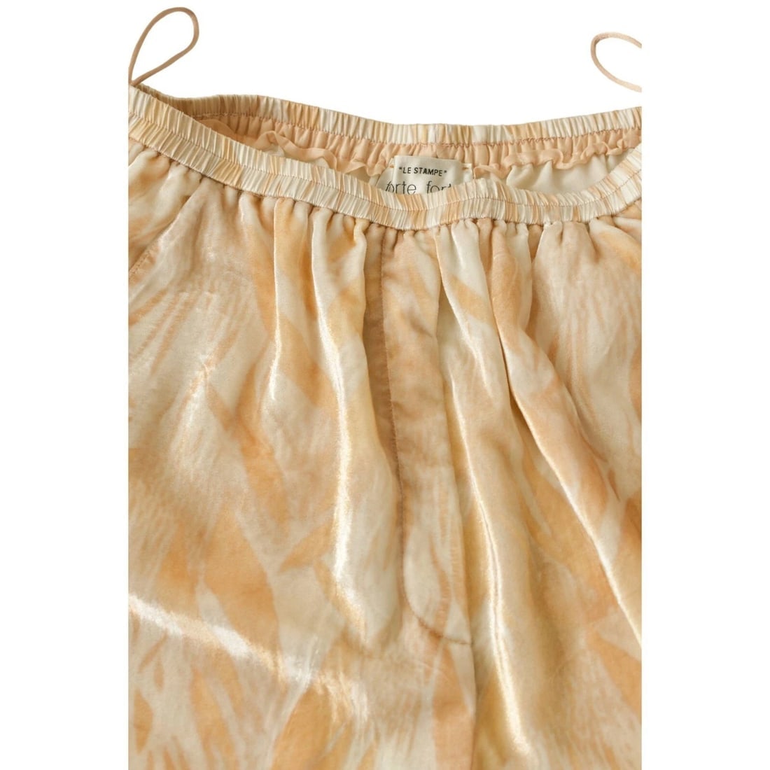 Forte Forte Le Stampe White and Salmon Pink Cropped trousers pants size 0 - 4