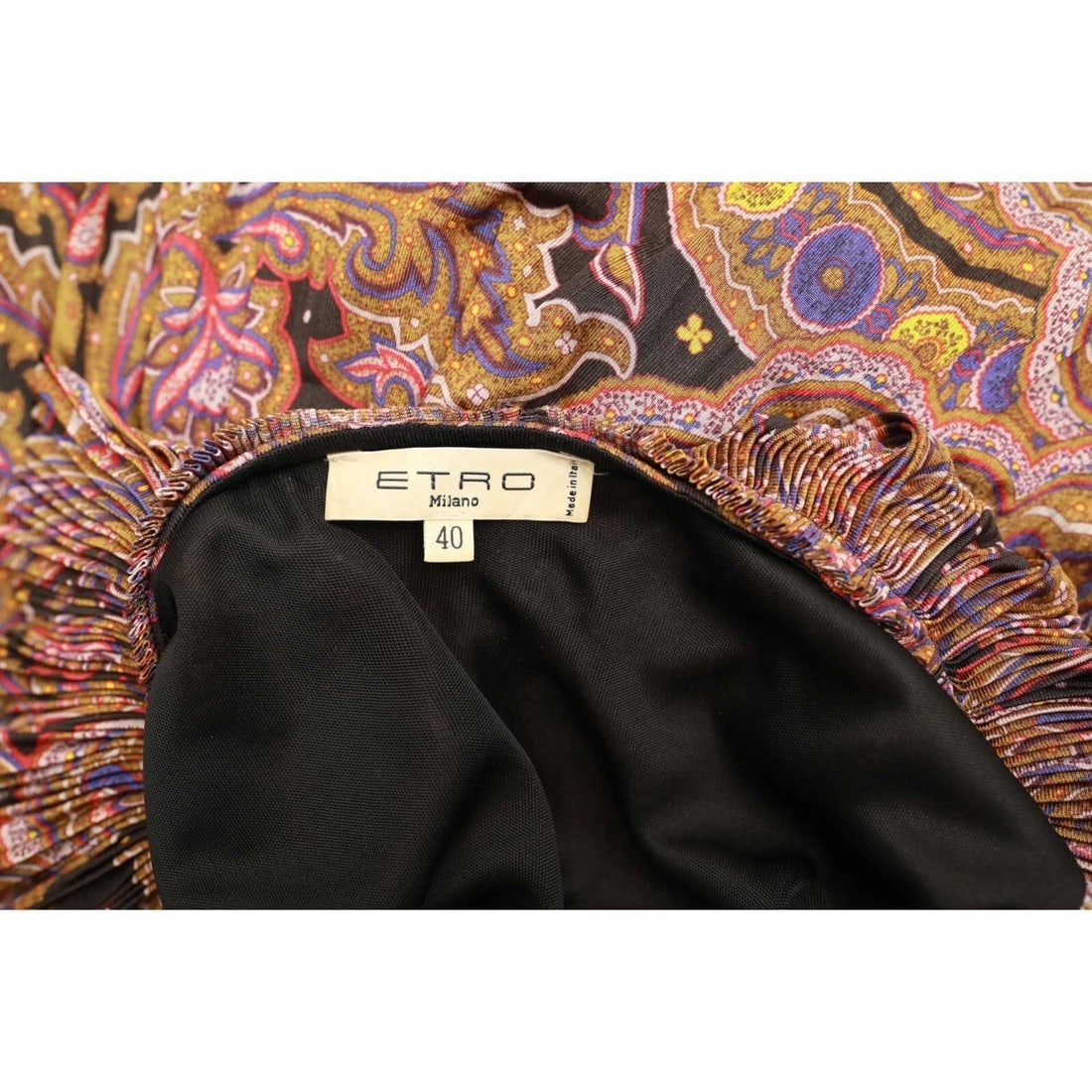 ETRO Multicolor Paisley Print Sleeveless Ruffled Neckline Maxi Long Dress 40 - 4