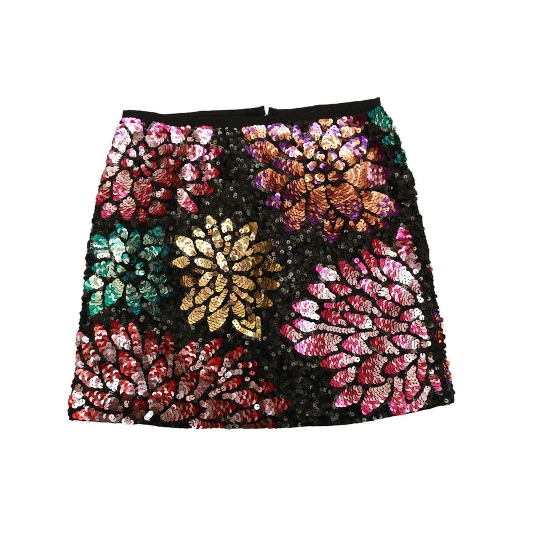 Millie Mackintosh Floral Fully Sequined Mini Party Clubwear Skirt Size 8 - 10