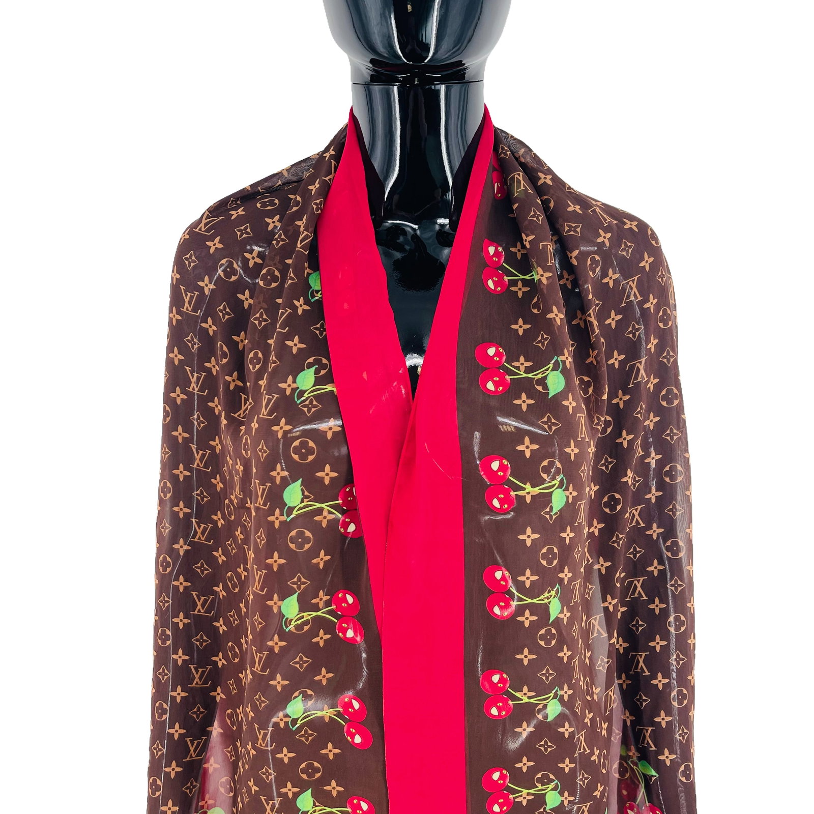 Louis Vuitton Brown Monogram 100% Silk Scarf - 2