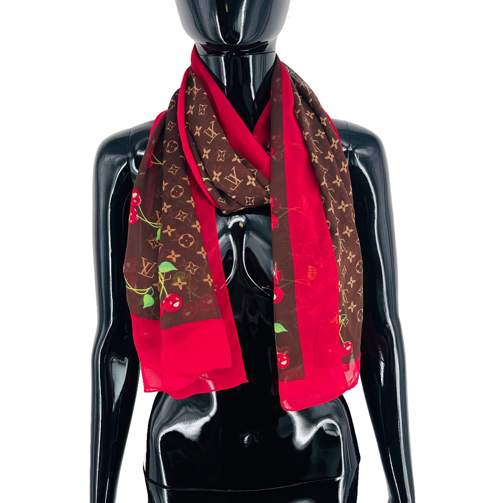 Louis Vuitton Brown Monogram 100% Silk Scarf - 4