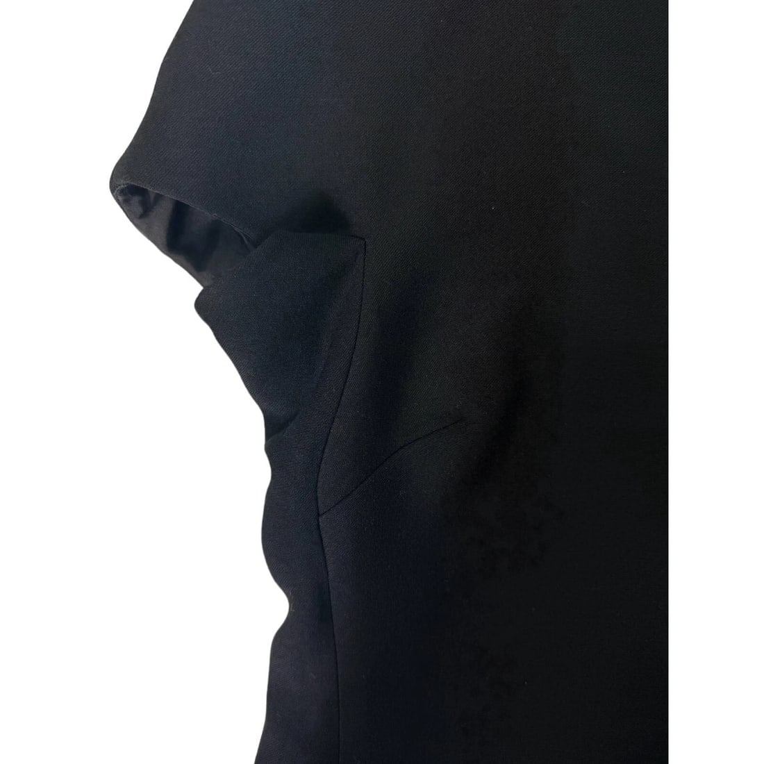 Bottega Veneta Black Short Sleeves Back Zipper 100% wool Blouse Top size 44 - 7