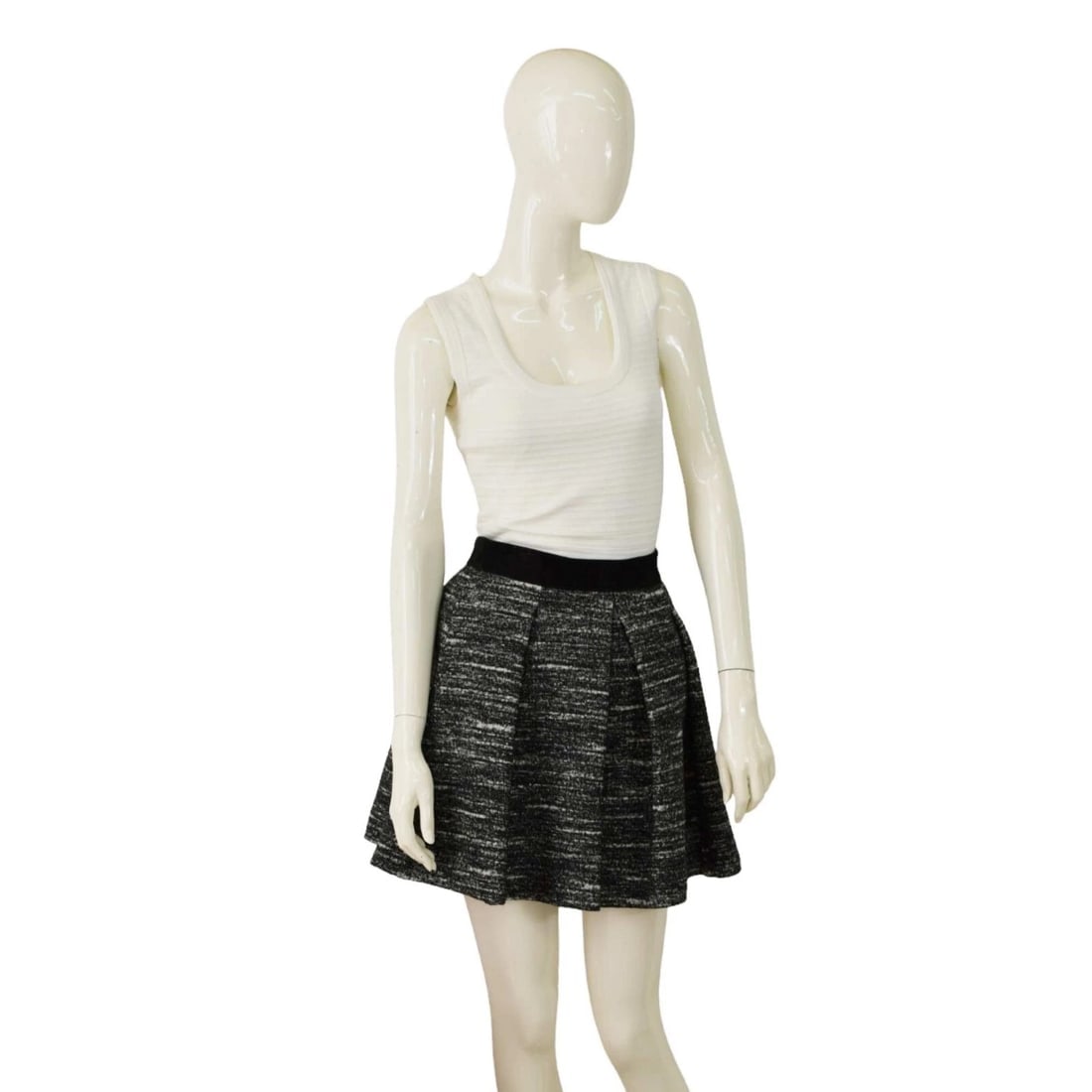 Proenza Schouler Wool Cotton Melange Black Mini Length Pleated Skirt size 4: Title:Proenza Schouler Wool Cotton Melange Black Mini Length Pleated Skirt size 4 Description:Burberry Pleated Black Double breasted Cotton Mini skirt engraved buttons size 8 Proenza Schouler Wool