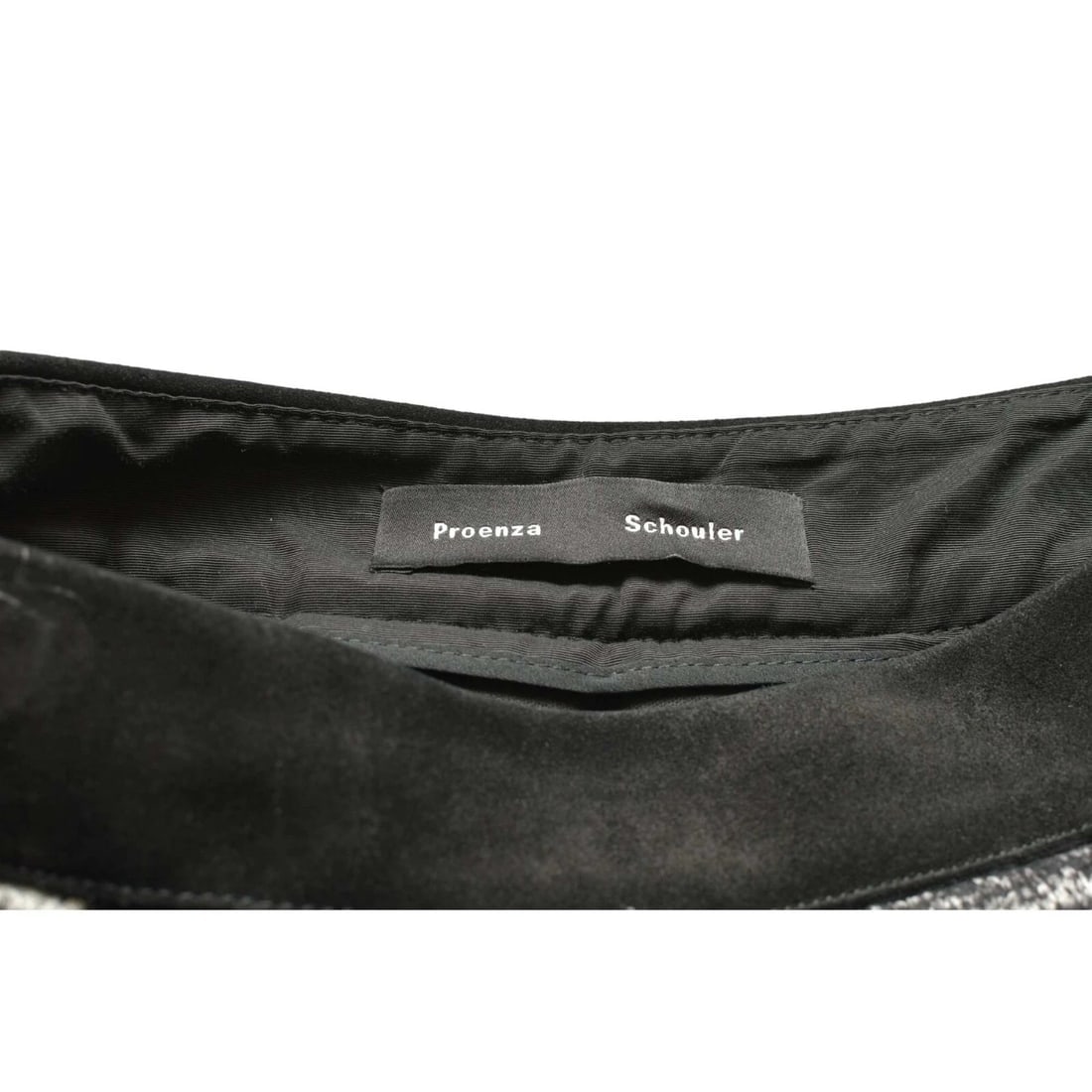 Proenza Schouler Wool Cotton Melange Black Mini Length Pleated Skirt size 4 - 4