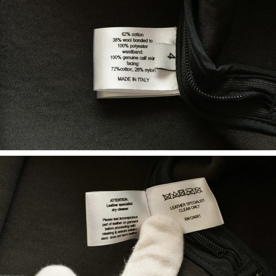 Proenza Schouler Wool Cotton Melange Black Mini Length Pleated Skirt size 4 - 5