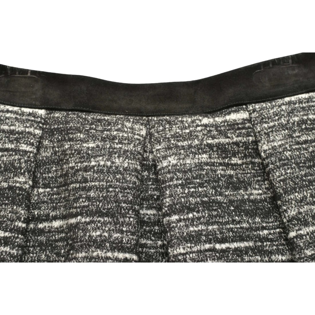 Proenza Schouler Wool Cotton Melange Black Mini Length Pleated Skirt size 4 - 7