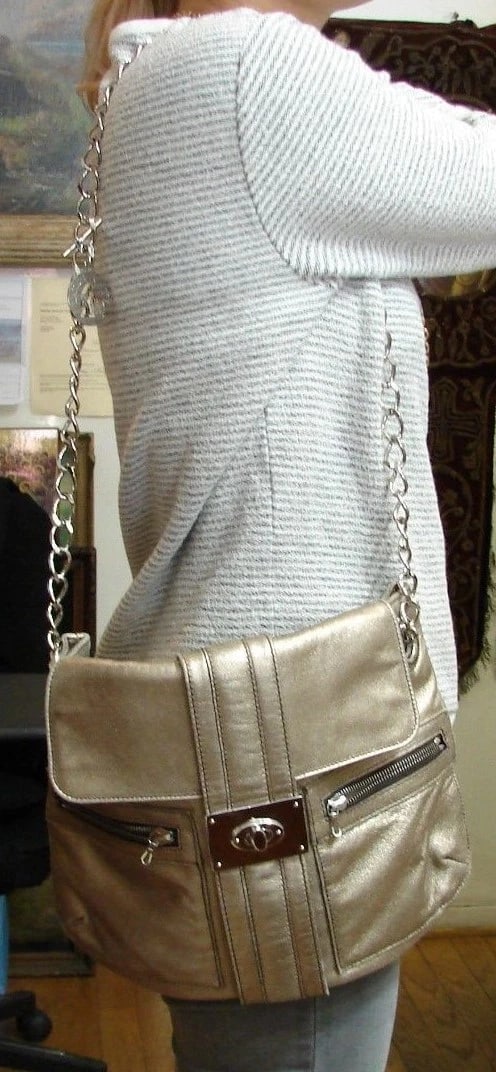 CHIC Lanvin Metallic Gold Handbag w/ Dustbag - 3
