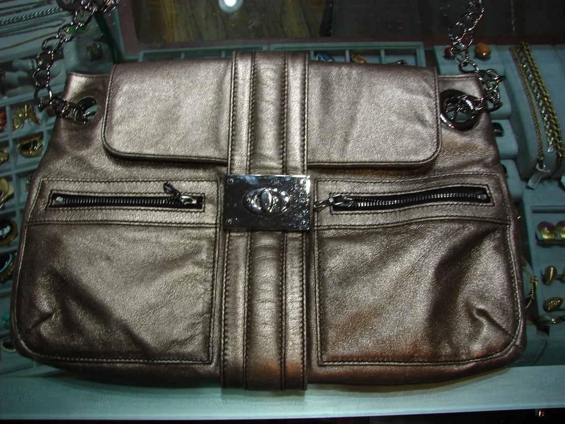 CHIC Lanvin Metallic Gold Handbag w/ Dustbag - 4