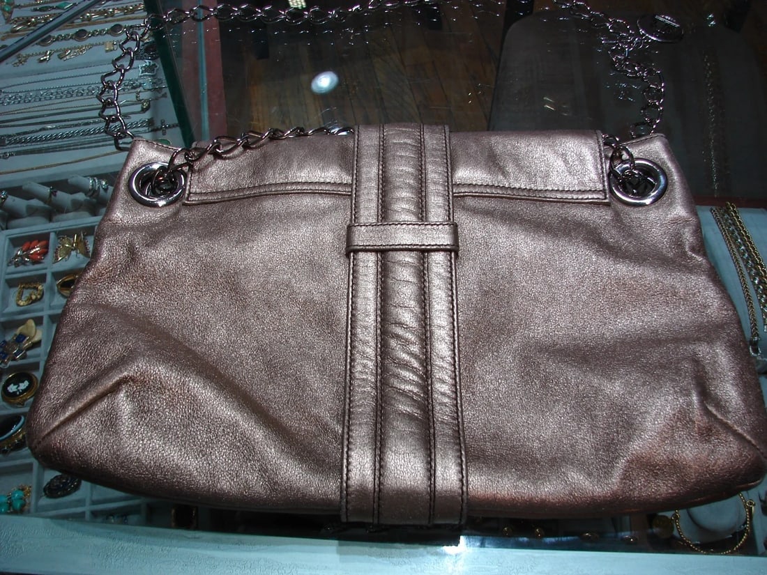 CHIC Lanvin Metallic Gold Handbag w/ Dustbag - 8