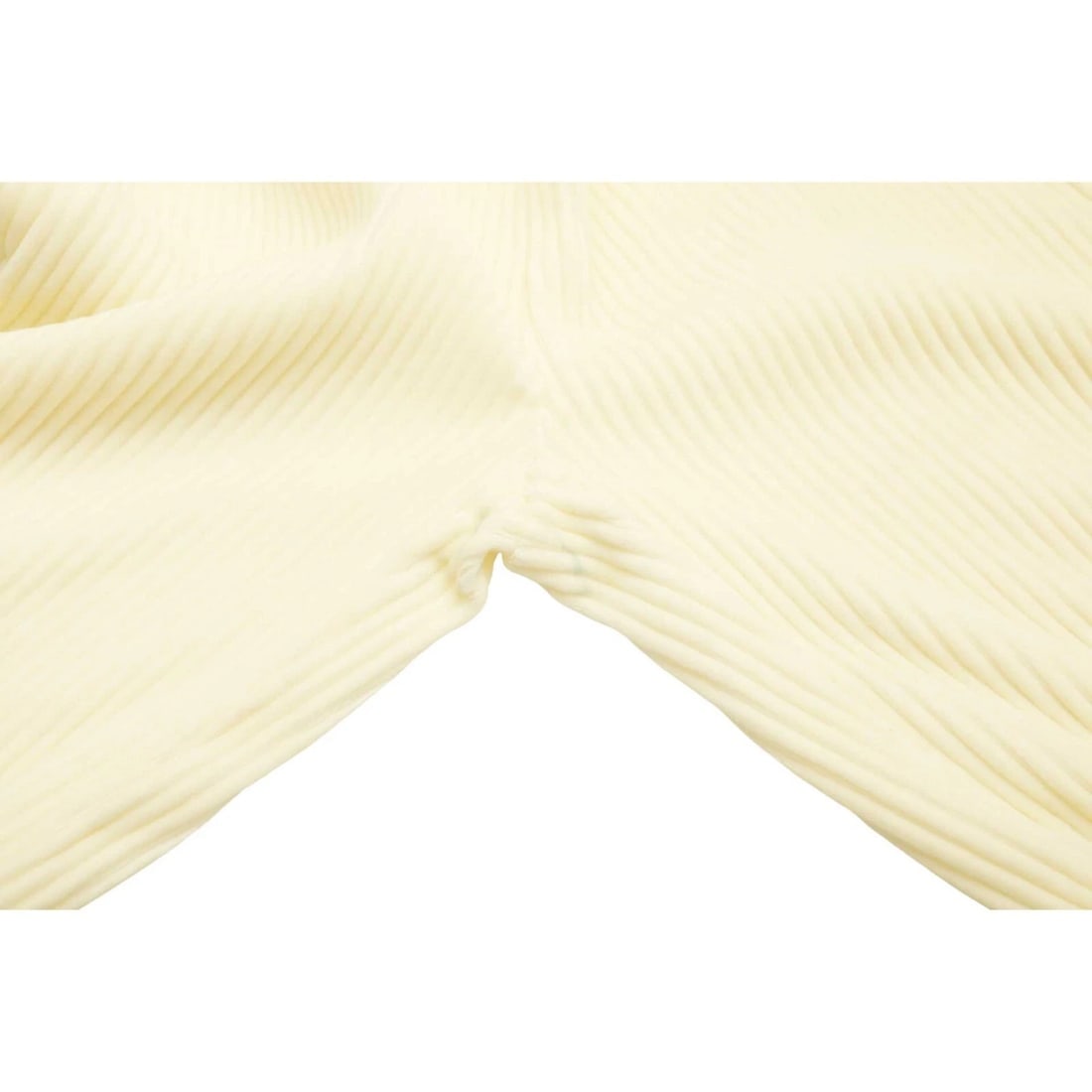 Avenue Montaigne Ivory Cotton Rib Elastic Cropped Trousers Pants size 0 USA - 7
