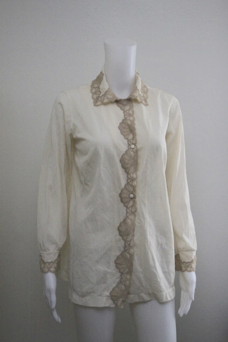 EMILIO PUCCI FOR FORMFIT ROGERS SIZE S 10-12 MADE IN USA ITALY PAJAMA TOP - 3