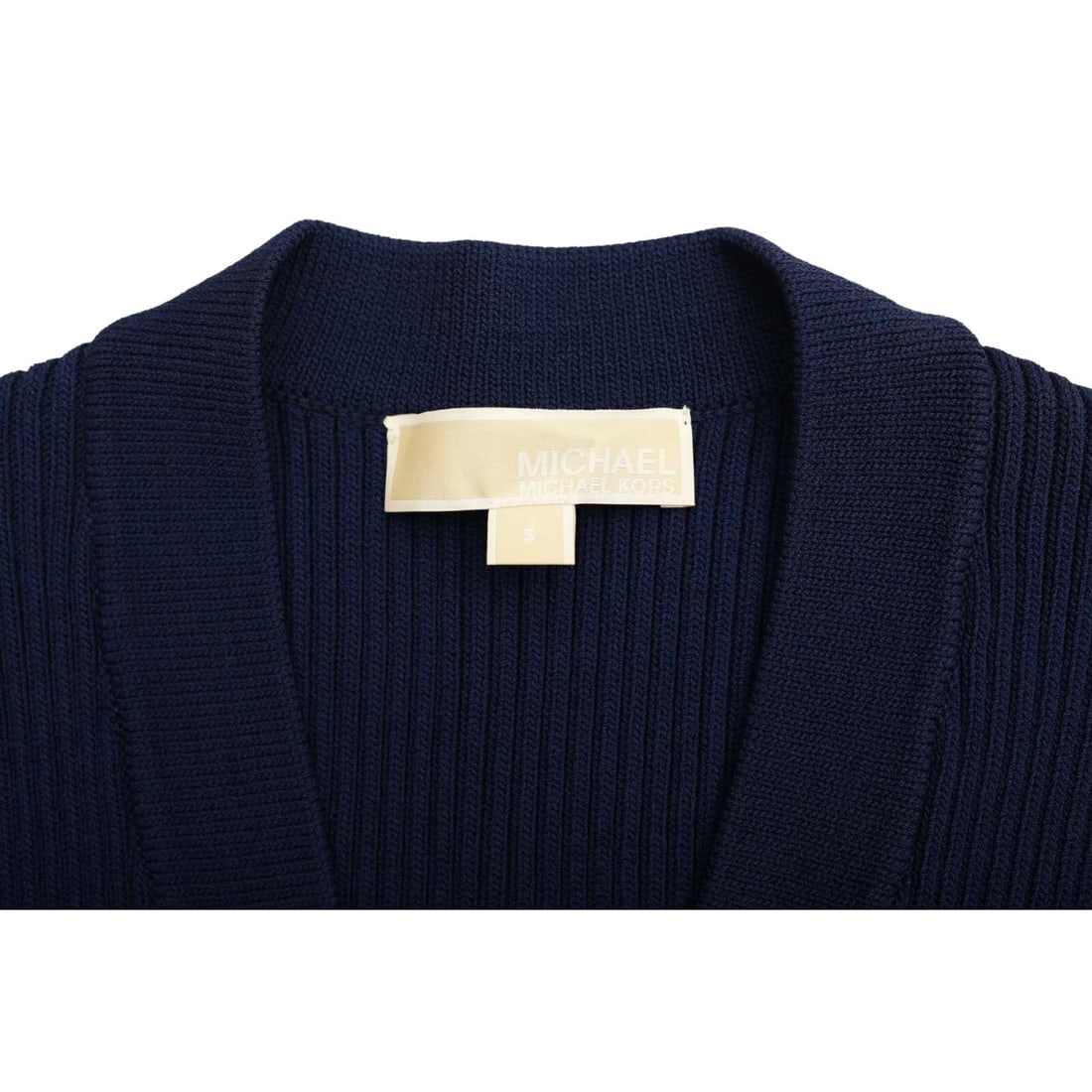 Michael Kors Navy Blue Viscose Knit Long Sleeves Mini Dress size S - 4