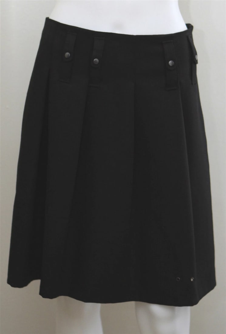 BARBARA BUI INITIALS SMALL 38 100% WOOL SKIRT LINING STYLISH - 2