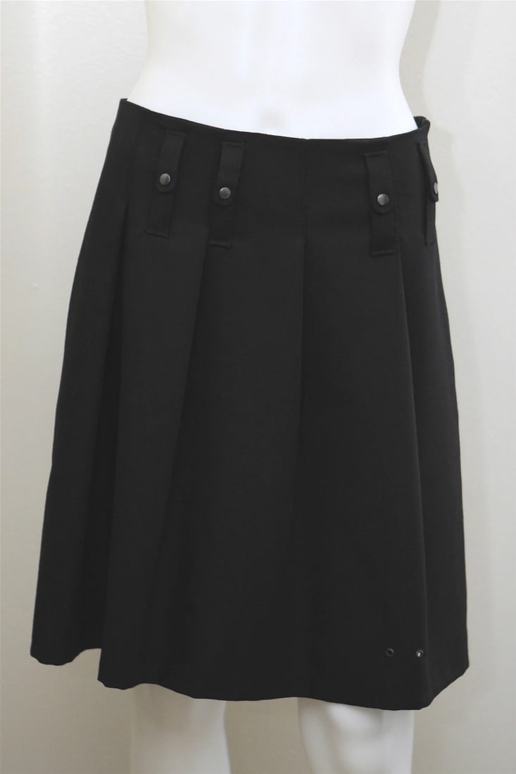 BARBARA BUI INITIALS SMALL 38 100% WOOL SKIRT LINING STYLISH - 5