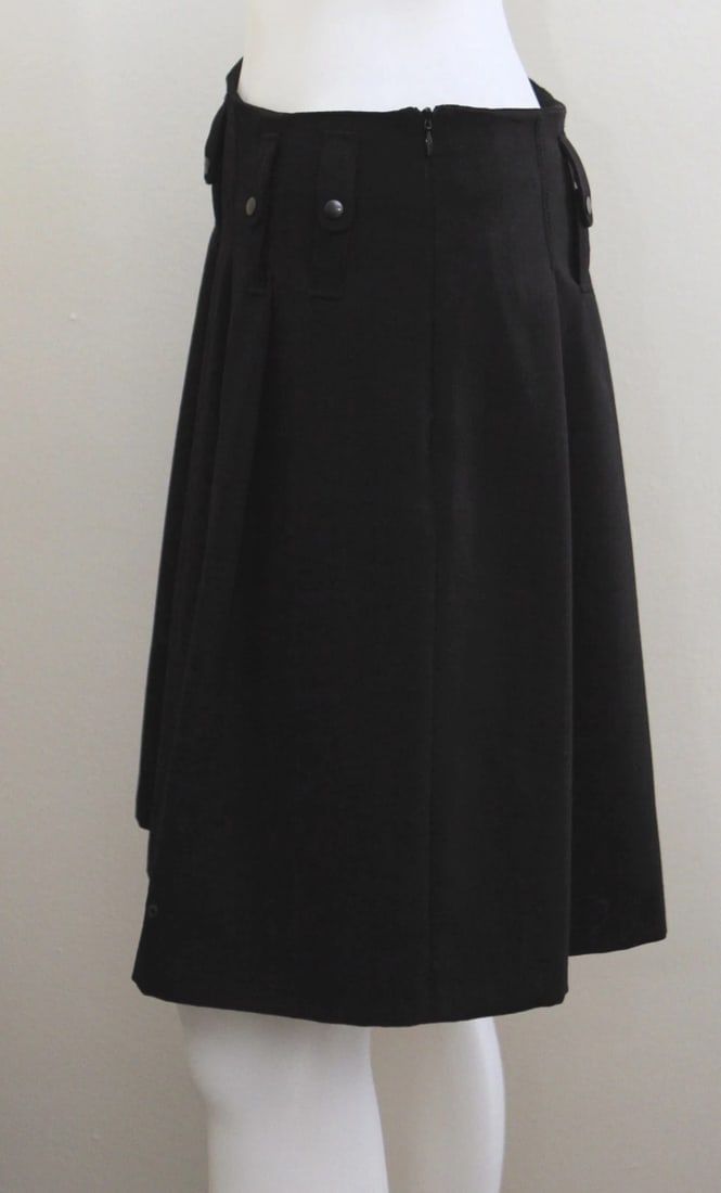 BARBARA BUI INITIALS SMALL 38 100% WOOL SKIRT LINING STYLISH - 8