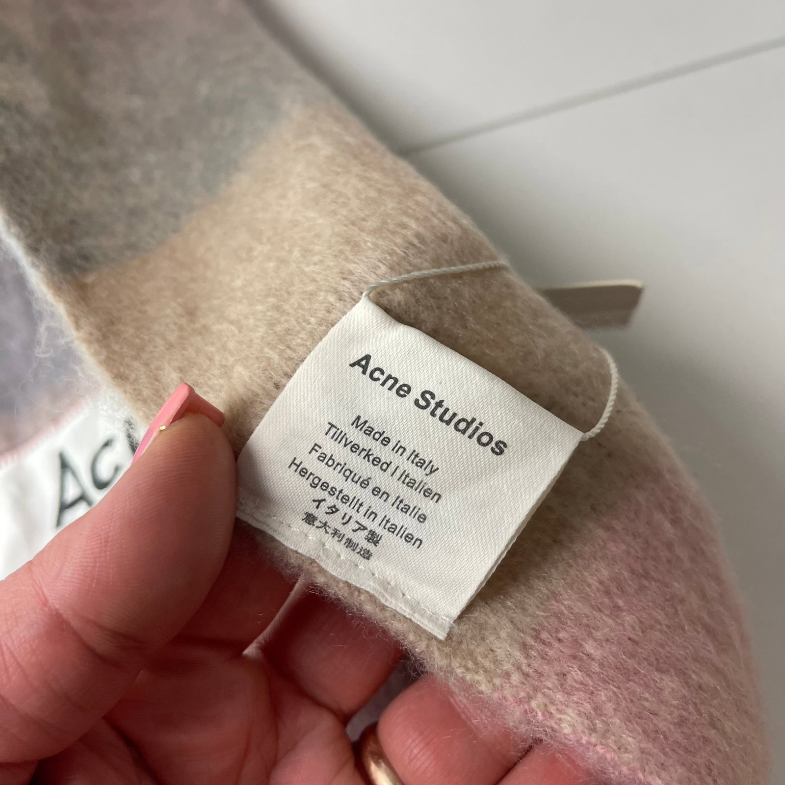 Acne Studios Colored Block 80% Wool Scarf - 7