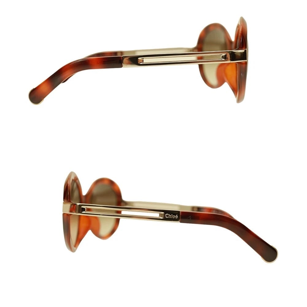 Chloe Havana Brown CE 670 SA Women's Fashion Round Sunglasses, Box - 4