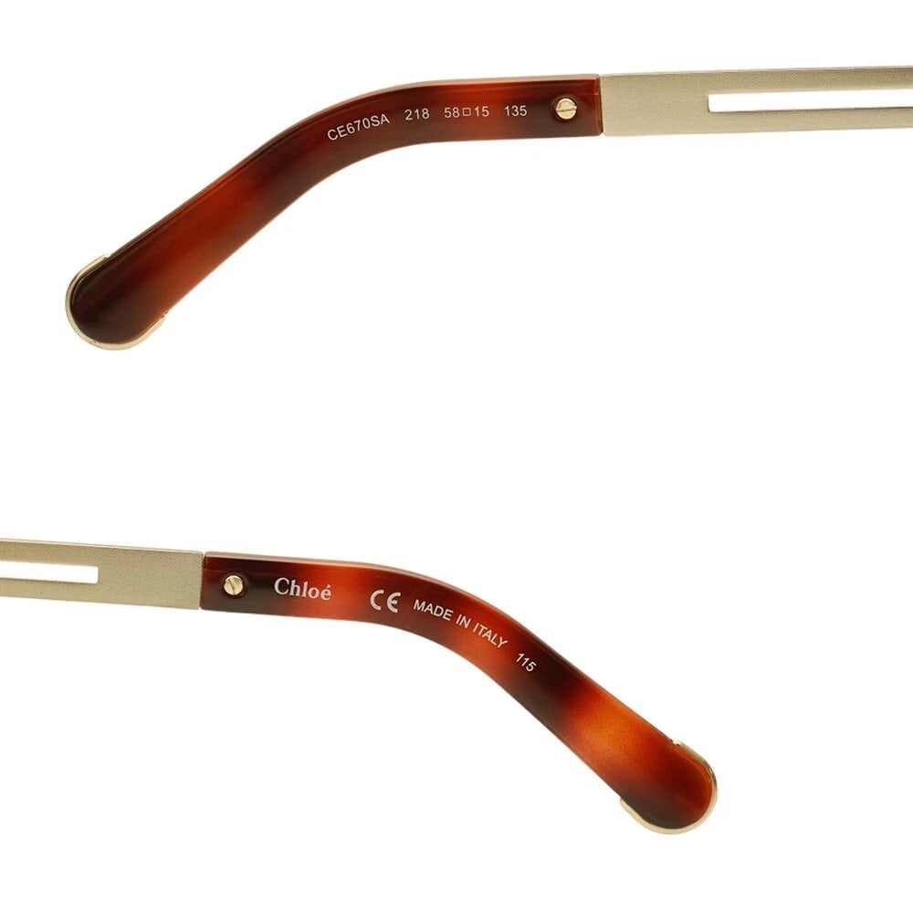 Chloe Havana Brown CE 670 SA Women's Fashion Round Sunglasses, Box - 5