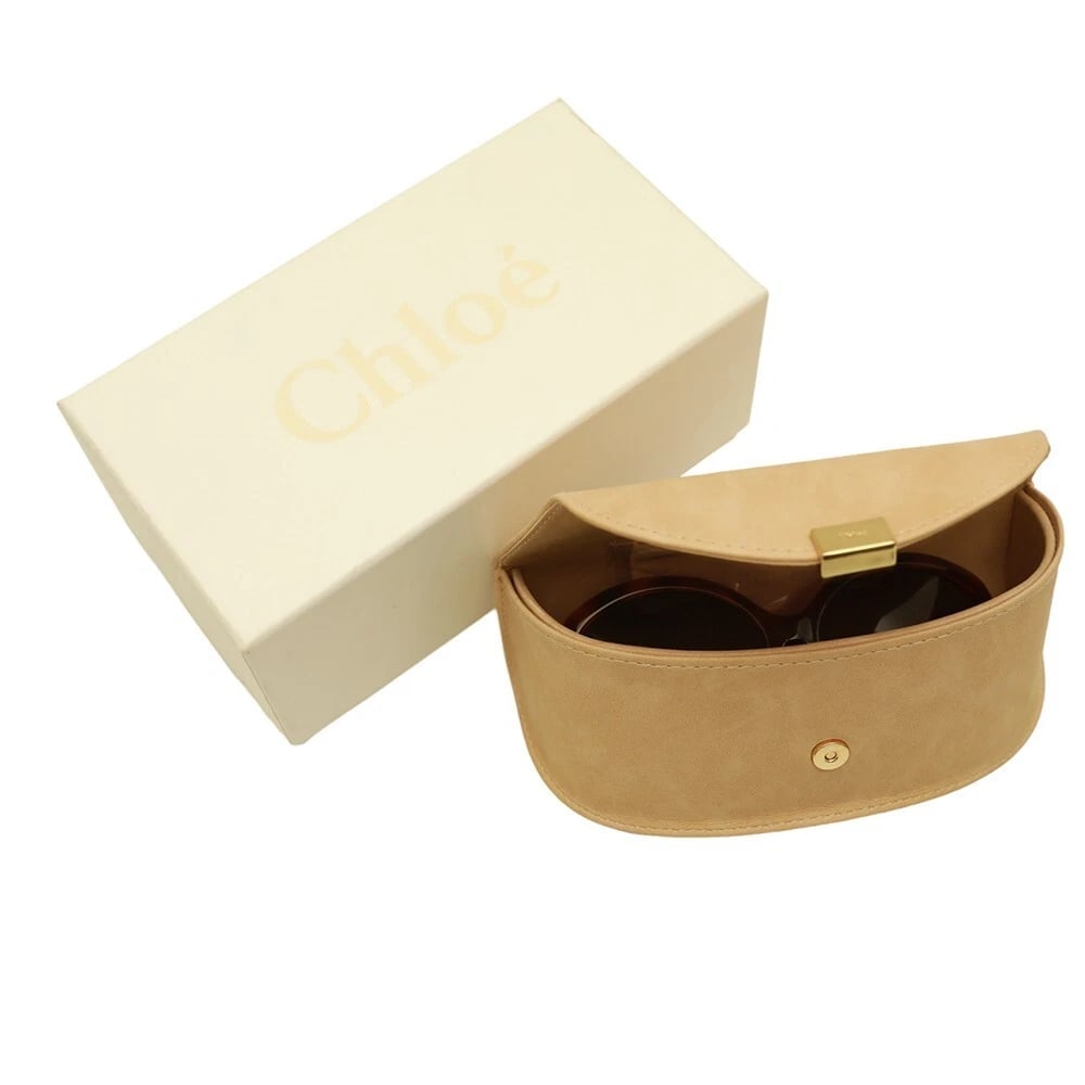 Chloe Havana Brown CE 670 SA Women's Fashion Round Sunglasses, Box - 6