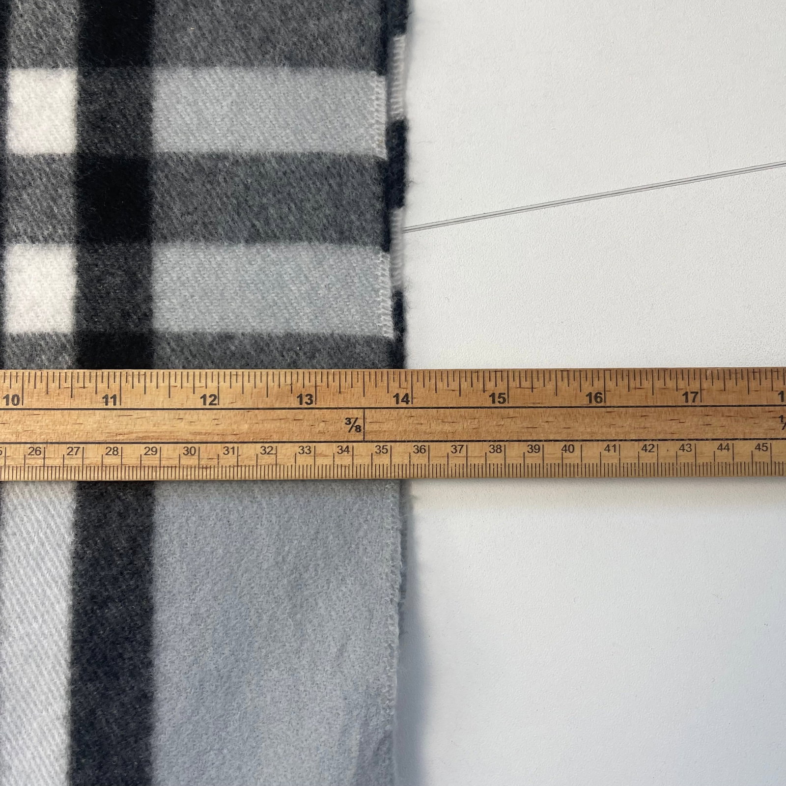 Burberry Grey Plaid 100% Cashmere Scarf - 7