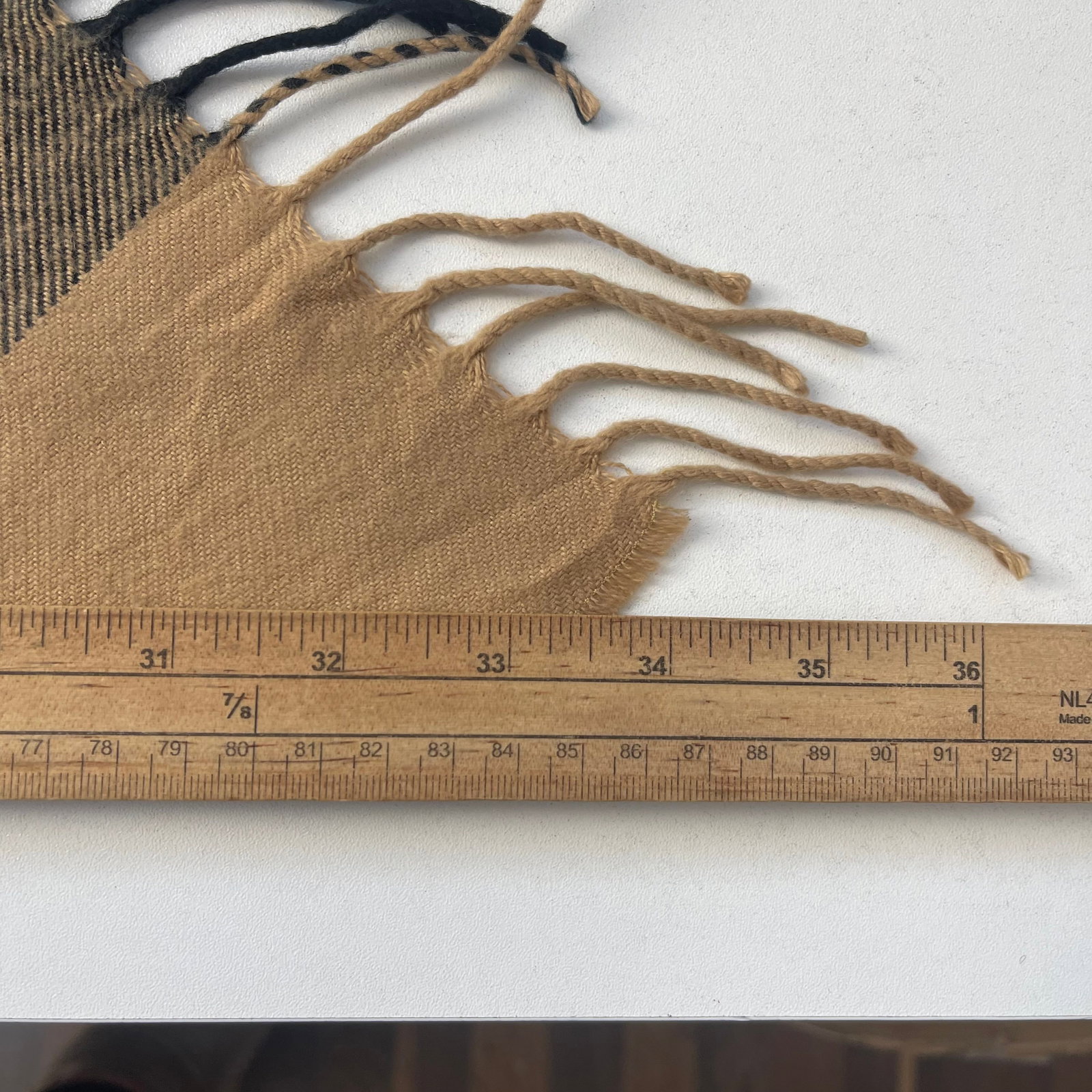 Burberry Beige Plaid Triangle 100% Wool Scarf - 7