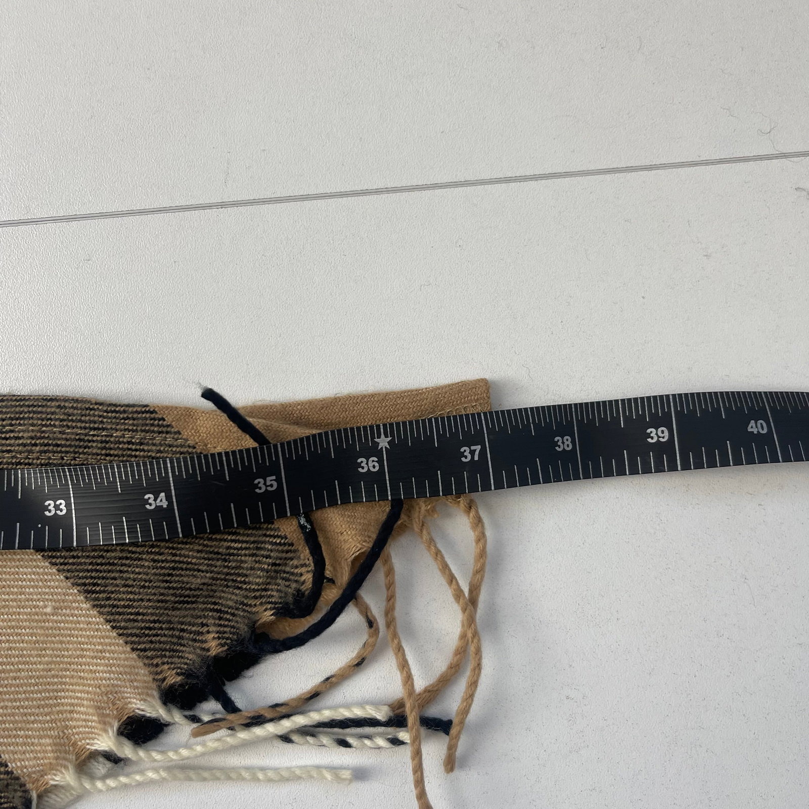 Burberry Beige Plaid Triangle 100% Wool Scarf - 8