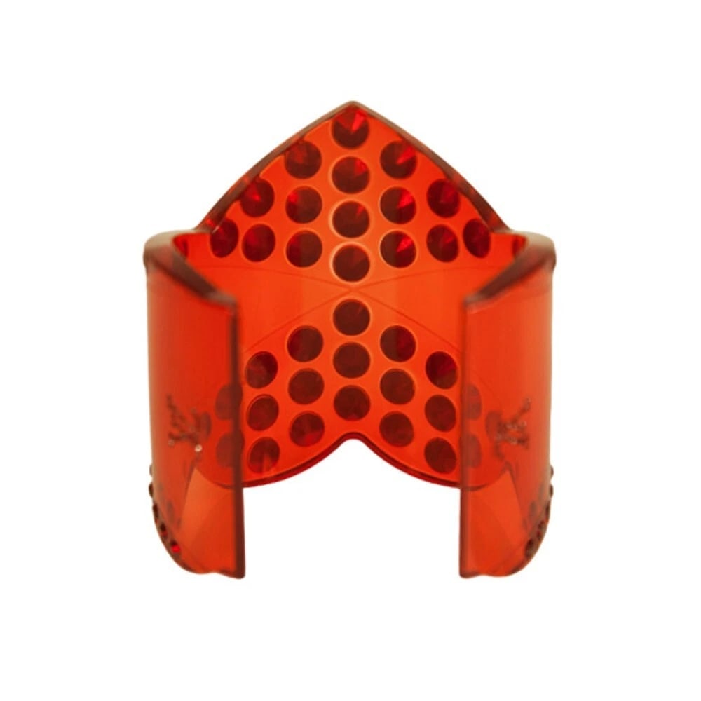 Louis Vuitton red resin wide heart bangle bracelet with red rhinestones RARE!! - 6