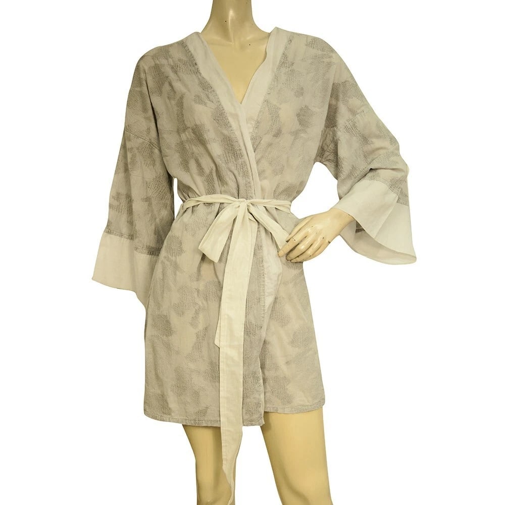 Monaco Gray 100% Jacquard Cotton Open Front w. Belt Cardigan Kimono Cardi: Title:Monaco Gray 100% Jacquard Cotton Open Front w. Belt Cardigan Kimono Cardi Description:Monaco Gray 100% Jacquard Cotton Open Front w. Belt Cardigan Kimono Cardi Comfortable, bohemian and easy to