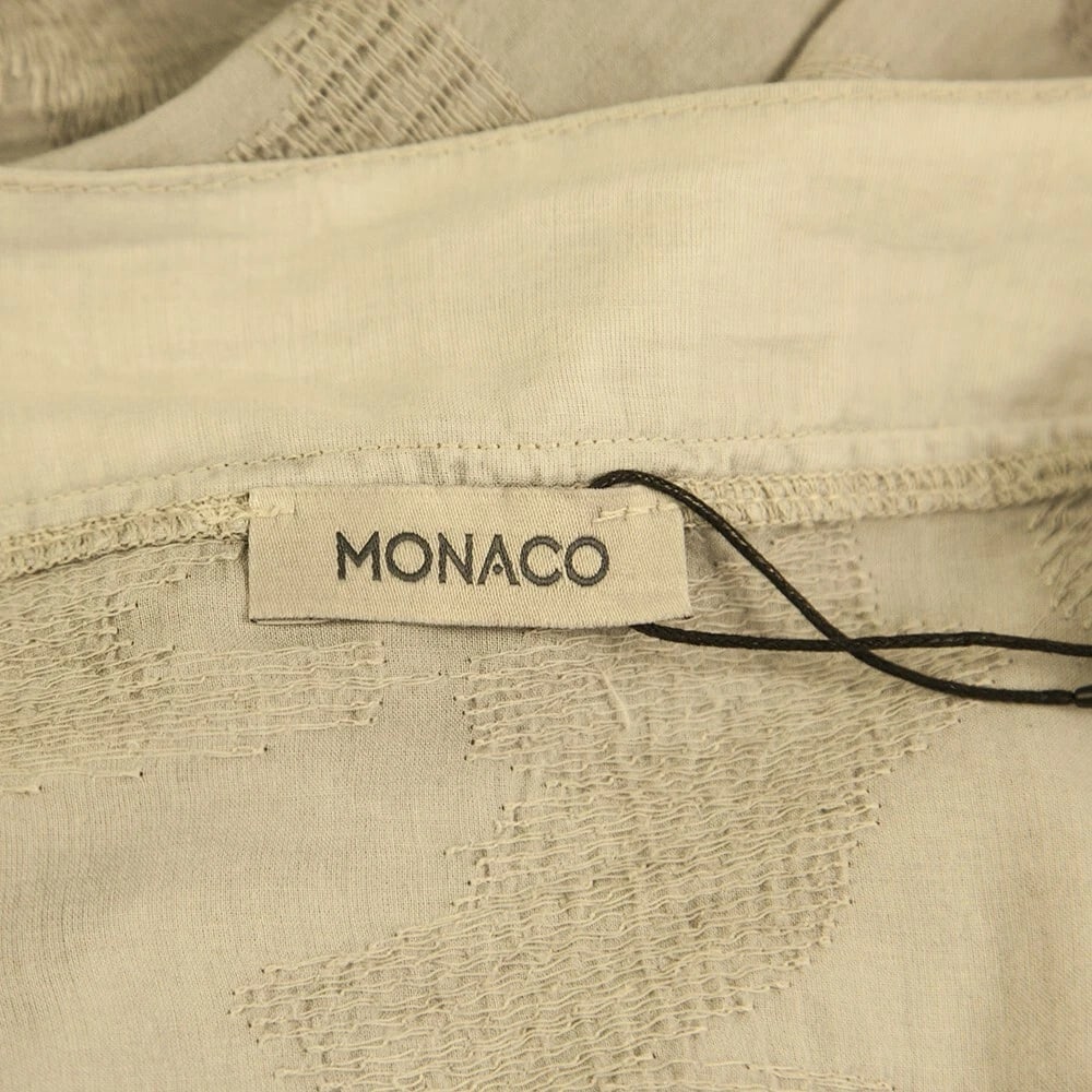 Monaco Gray 100% Jacquard Cotton Open Front w. Belt Cardigan Kimono Cardi - 3