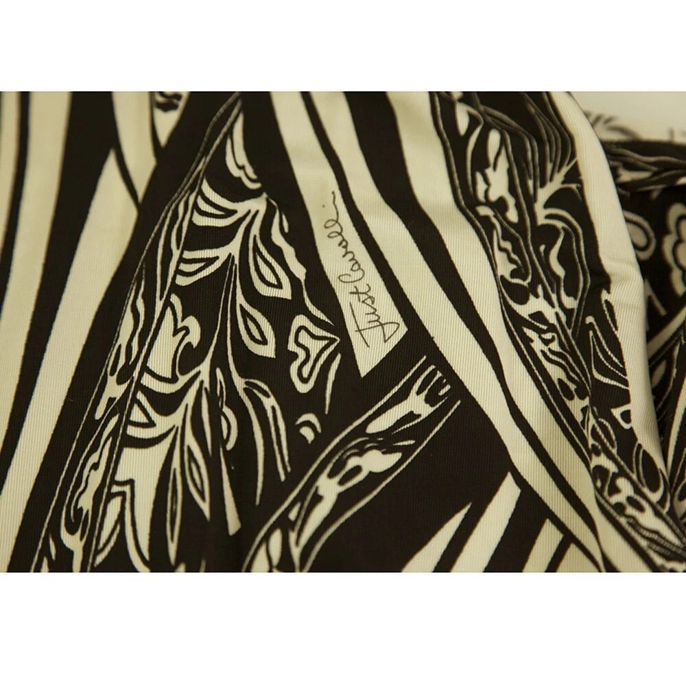 Just Cavalli Black & White Floral Sleeveless Open Back Knee Dress size 40 - 5