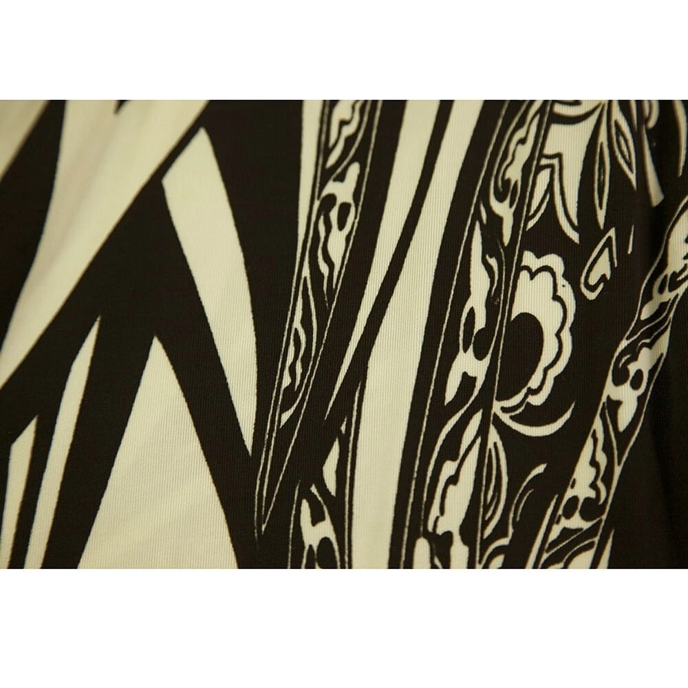 Just Cavalli Black & White Floral Sleeveless Open Back Knee Dress size 40 - 6