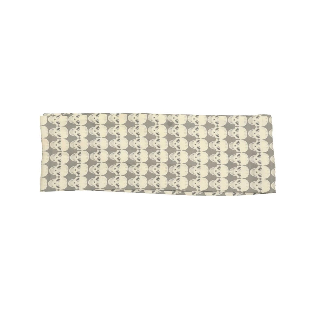 Thomas Wylde Gray with Skulls Print Long Scarf Wrap Foulard (1 of 6)